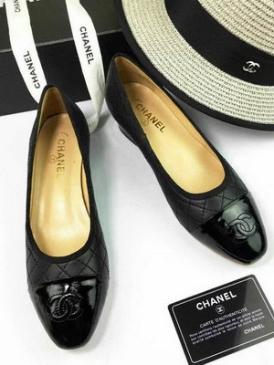 CHANEL Shallow mouth flat shoes Women--013